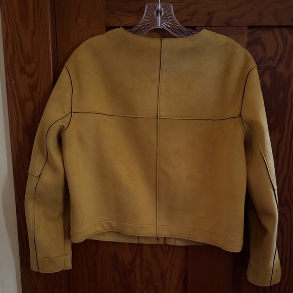 Zara Yellow Microfiber Jacket - Picture 2 of 3
